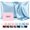 Baby Blue, variant on Silk Pillow Cases Mulberry Silk Pillowcases Soft Breathable Both Sided Natural Silk Pillowcase with Zipper Beauty Sleep Silk Pillow Cases 1 Pc for Gift (Standard, Cornflower Blue)