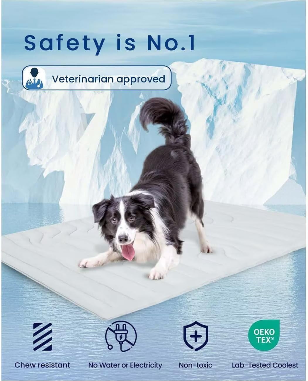 Kobolaf Dog Cooling Mat – Instant Self-Cooling Pet Pad, Foldable & Travel-Friendly, Durable Chew-Resistant Cooling Bed for Dogs & Cats