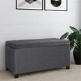 thumbnail image 2 of Trent Home 36" Contemporary Fabric Storage Bench in Slate Gray, 2 of 7