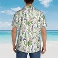 thumbnail image 6 of Haiem Wisteria Flower Printed Hawaiian Shirt for Men - Men’s Casual Beach Summer Shirts - Stretch Fabric with Modern Fit-Small, 6 of 9