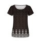 thumbnail image 4 of Fiudx Ofertas de La Semana Blusa Holgada de Manga Corta con Cuello Redondo Informal Estampada a La Moda para Mujer, 4 of 6