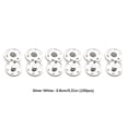 thumbnail image 4 of serony 100 Pairs/10 Pairs Clothes Snap Buttons Fastener Adornment Dress Accessory Transparent Invisible Crafts DIY Button Silver white/8.0mm, 4 of 6