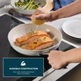 thumbnail image 7 of Circulon Halo with LaserDefense 11pcs Ceramic Nonstick Cookware Set, Dishwasher Safe, Induction and Oven Safe to 500°F, Pearl White, 7 of 7
