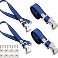 thumbnail image 1 of 4 Pcs Sangles pour Pilots de Cloison Sèche, Kit de Sangles de Pied Réglables pour Pilots, Pièce de Rechange pour Pilots, 4 Sangles à Chaussures + 8 Vis + 8 Espaceurs, Bleu, 1 of 5