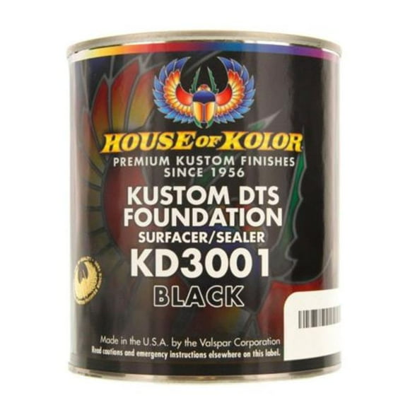 WTD HOK-KD3001-G01 1 qt. Kustom DTS Foundation Surfacer & Sealer, Black