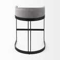 thumbnail image 4 of 29" Soft Gray and Black Low Back Counter Stool, 4 of 5