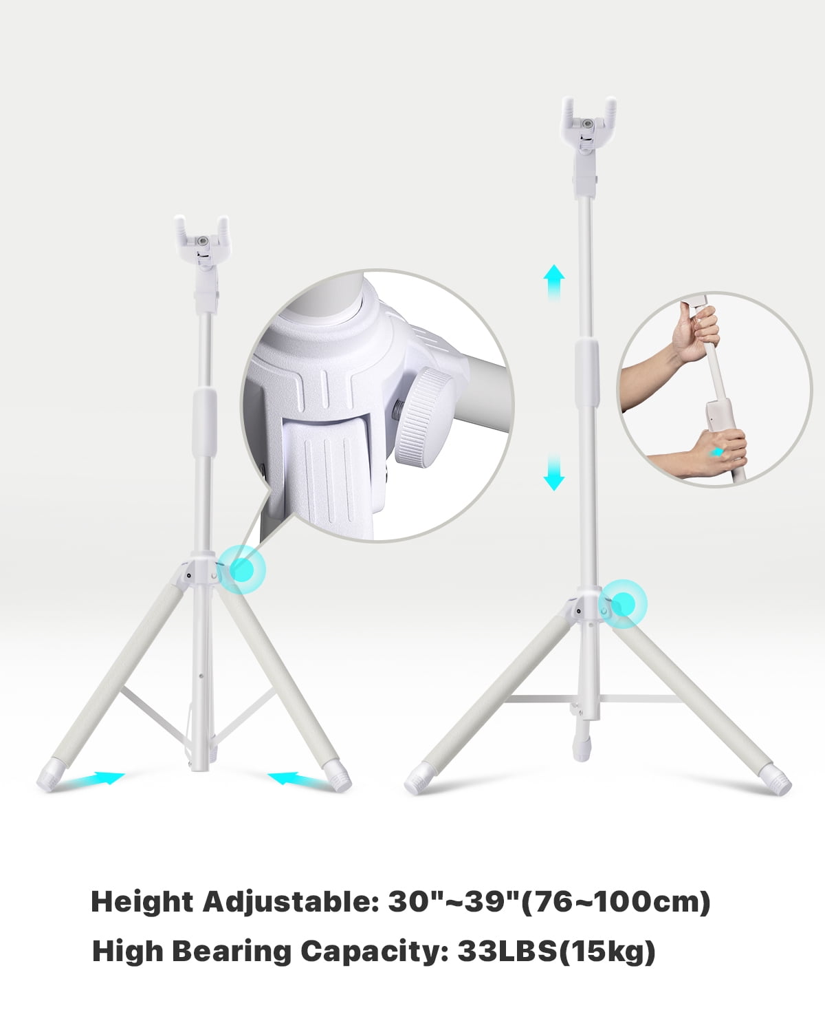 enya Auto-Lock Guitar Stand - Heavy Duty Steel, 33lbs Capacity, 360° Non-Slip Base & Military Anti-Rust | 3-Second Setup, Foldable for Stage/Travel/Studio
