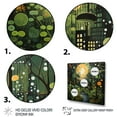 thumbnail image 3 of Designart "Green Yellow City Jungle I" Abstract Collages Floater Framed Wall Art Living Room, 3 of 7