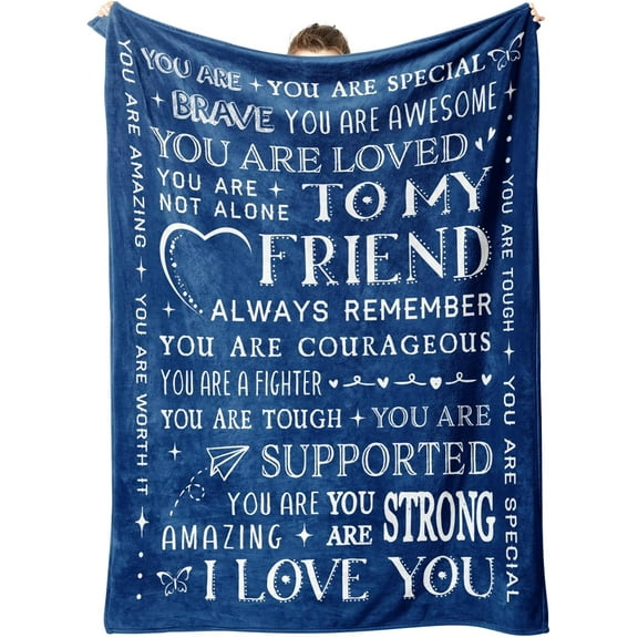 Best Friend Birthday Gifts for Women or Men, Inspirational Gifts Blanket for Friend, Friendship Gifts for Women, Men, Besties, BFF, Soul Sisters, Friend Blanket for Christmas Graduation