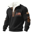 thumbnail image 4 of 250 Anniversary USA Sweatshirt Men American Flag Collar 1/4 Zipper Sweatshirt Long Sleeve 1776-2026 250th Anniversary Shirt, 4 of 4
