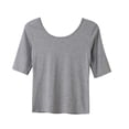 thumbnail image 2 of YHAJDS Basic Tees for Women 3/4 Sleeve Round Neck Solid Color Casual Top For Layering, 2 of 4