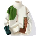 thumbnail image 2 of Suéter de lana de lujo de alta gama para hombre, jersey de cuello alto atractivo, suéteres navideños suaves y cálidos para hombre, otoño e invierno, 2024, 2 of 4