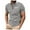 Grey, variant on Men's Solid Color Short Sleeve Sport Shirt with Zippered Pocket Casual Tennis Top White M