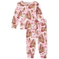 thumbnail image 1 of Set de pijama The Children's Place Pink Gingerbread 3-6M, 1 of 2