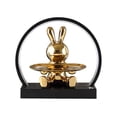 thumbnail image 4 of Estatua de conejo Escultura de cerámica Bandeja de baratija Estatuilla de Estatua Organizador de mesa Obra de arte Decoración de mesa para el Recargable perfecl Estatuilla de escritorio, 4 of 8
