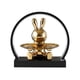 thumbnail image 3 of Bonita figura de conejo, escultura de cerámica, bandeja para joyería, figura de conejito, animal USB, 3 of 9
