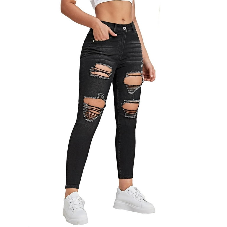 Walmart black top jeans womens
