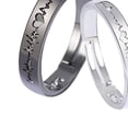 thumbnail image 3 of Dalazy Lover Couple Rings Adjustable Punk for Wedding Engagement Party Coeur, 3 of 6