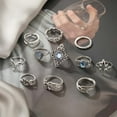 thumbnail image 4 of Fiudx Anillo de Piedras Preciosas, Diseño de Hoja de Resina Hecho a Mano, Colección Starry Sky de Diamantes Éticos, Accesorio de Moda para Mujer, Edición Limitada., 4 of 6