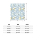 thumbnail image 3 of 60x50 inches Soft Flannel Blanket for Couch Cozy Warm Plush Blanket Comforter Lightweight Fleece Throw Blanket Gift for Women Mom Vintage Decor for Bedroom Living Room Dormitory, Blue, Lemon, 3 of 9
