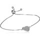 thumbnail image 1 of Pulsera de Cadena de Plata JAMW Corazón de la Amistad Sencillez, 1 of 5