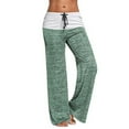 thumbnail image 2 of Ierhent Womens Flare Yoga Pants No Boundaries Womens Yoga Pants Loose Wide Leg Comfy Lounge Pajamas Sweatpants Casual High Waisted Sweat pants with Pockets Green,2XL, 2 of 7
