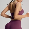 thumbnail image 2 of Felirenzacia Women's Running Sports Fitness Moist Wicking Quick Dry Cropped Halter Camisoles, Active Yoga Gym Tank Top,Purple,S, 2 of 5