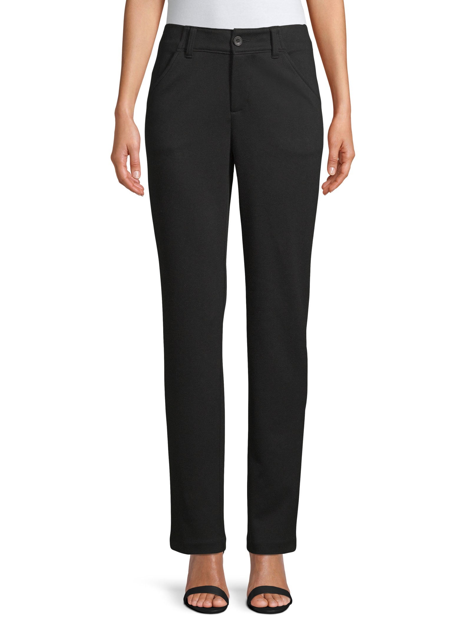 womens black dress pants walmart