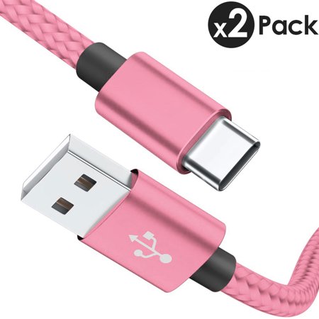 2-Pack Type C Cable Fast Charging Nylon Braided Cable USB-C Type-C 3.1 Data Sync Charger Cable Cord For Samsung Galaxy S8 S9 S10 Plus Note 8 Note 9 Nexus 5X 6P OnePlus LG G6 G7 V30/40/50 Google Pixel price history on PriceWatchPro