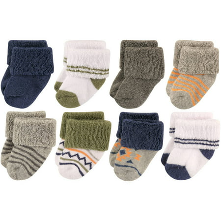 Baby Boys' Newborn Terry Socks 8-Pack