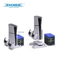 thumbnail image 3 of Support de Refroidissement Multifonction PS5 Slim – Base Universelle pour Console PS5 avec Rangement pour Disques de Jeu et Station de Charge Double pour Manettes, Refroidisseur avec Prévention de la Surchauffe pour PlayStation 5 Slim/Disc/Numérique, 3 of 5