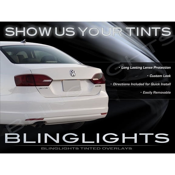 VW Jetta Mk6 Tinted Smoked Taillamps Taillights Overlays Film Protection