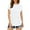 White2, variant on Women T Shirt Solid Color Tee Crewneck Short Sleeve Shirt Casual Summer Top Lady Loose Tee Shirts