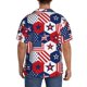 thumbnail image 3 of Fotbe American Stars2 Camisa Estampada de Manga Corta para Hombre, Casual de Verano, Estilo Playero, Sin Arrugas-X-Large, 3 of 5