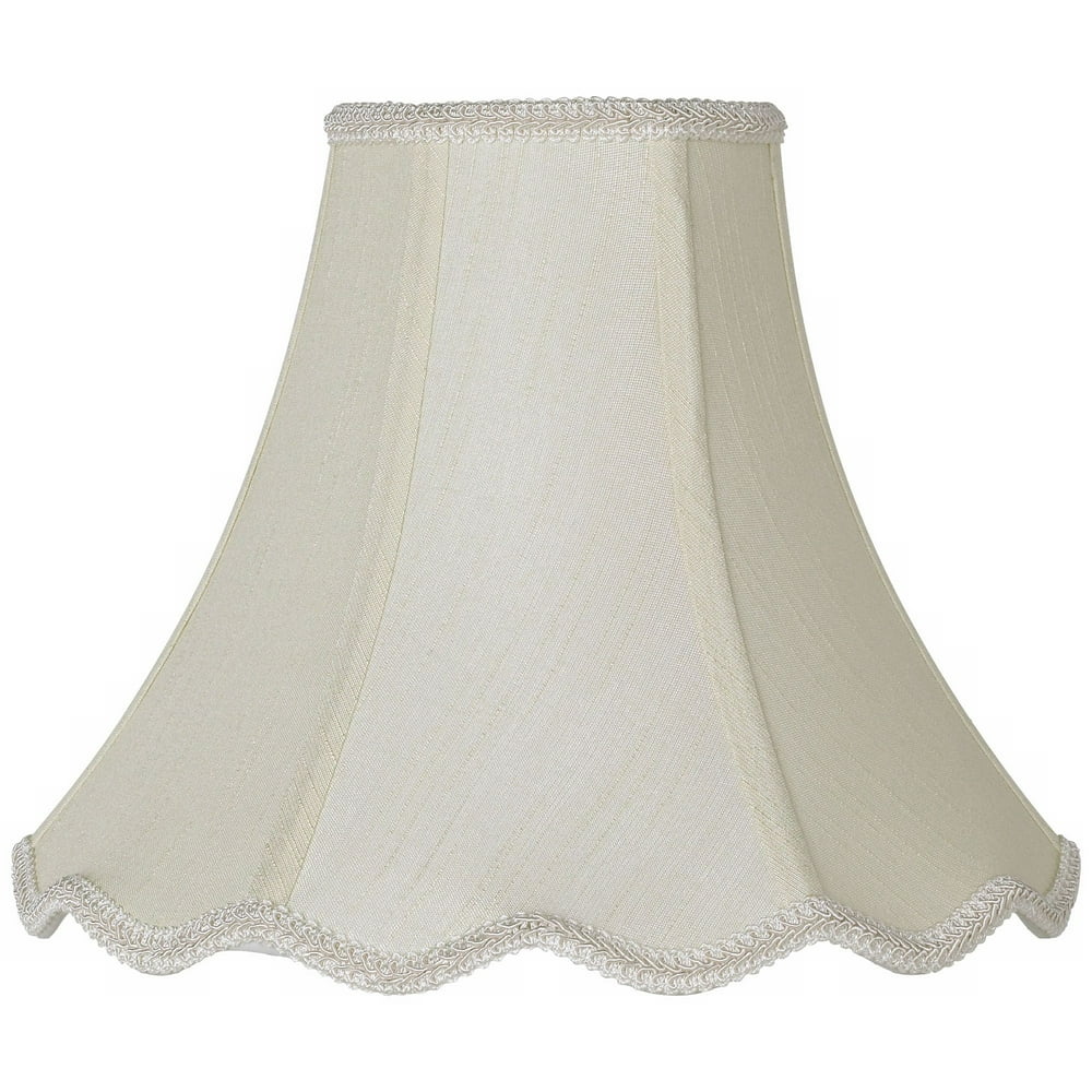 Imperial Shade Creme Small Scallop Bell Lamp Shade 5" Top x 12" Bottom