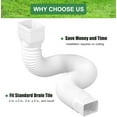 Downspout Extender Rain Gutter Downspout Extensions, Flexible Drain
