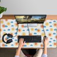 thumbnail image 4 of Long Mouse Pads for Desk,White Sun Cloud Pattern Desk Mats on Top Of Desks, Desk Mouse Pad Extra Large with 3mm Non-Slip Base and Stitched Edge for Gaming,Office,Work,Home 47.3"x23.6", 4 of 6
