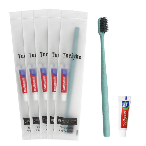 Disposable Toothbrush with Toothpaste Pack of 30,Green Individually