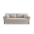 thumbnail image 5 of Gilah 85 Inch Wide Linen Flared Arm Wooden Leg Sofa in Beige, 5 of 10