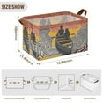 thumbnail image 7 of Yayeee Foldable Storage Basket for Shelves with Handles Waterproof Cloth Bins, Striped Boat, 7 of 7