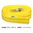 thumbnail image 4 of KAKOWELY 4.8m 5 Ton Car Trailer Rope Practical Outdoor Emergency Kit Polyester Double Layers Thicken Tow Rope (Yellow),188.98"X1.69"X0.04", 4 of 5