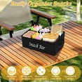 thumbnail image 4 of NUAHRHY Snack Organizer for Countertops Fabric Snack Basket with Handles 6 Compartments Coffee Bar Organizer Snack Bin Organizer for Candy Cookies Chips Pretzels Popcorn Drinks Black, 4 of 11