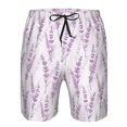 thumbnail image 3 of Balery Lavender Flowers Traje de Baño Estilo Hawaiano para Hombre, Shorts de Secado Rápido con Bolsillos-XX-Large, 3 of 6