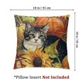 thumbnail image 4 of nygtbtfer Throw Pillow Case Pet Animal Cat Dog Decorative Pillow Fall Pillows &nbsp;Pumpkin Print Rustic Pillowcase for Sofa Bed Set of 2 White, 4 of 7
