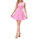 thumbnail image 2 of Vestido de terciopelo mini sin mangas Shiny Star para mujeres Inspire Chic con estilo elegante para fiestas y ocasiones especiales L Rosa, 2 of 6