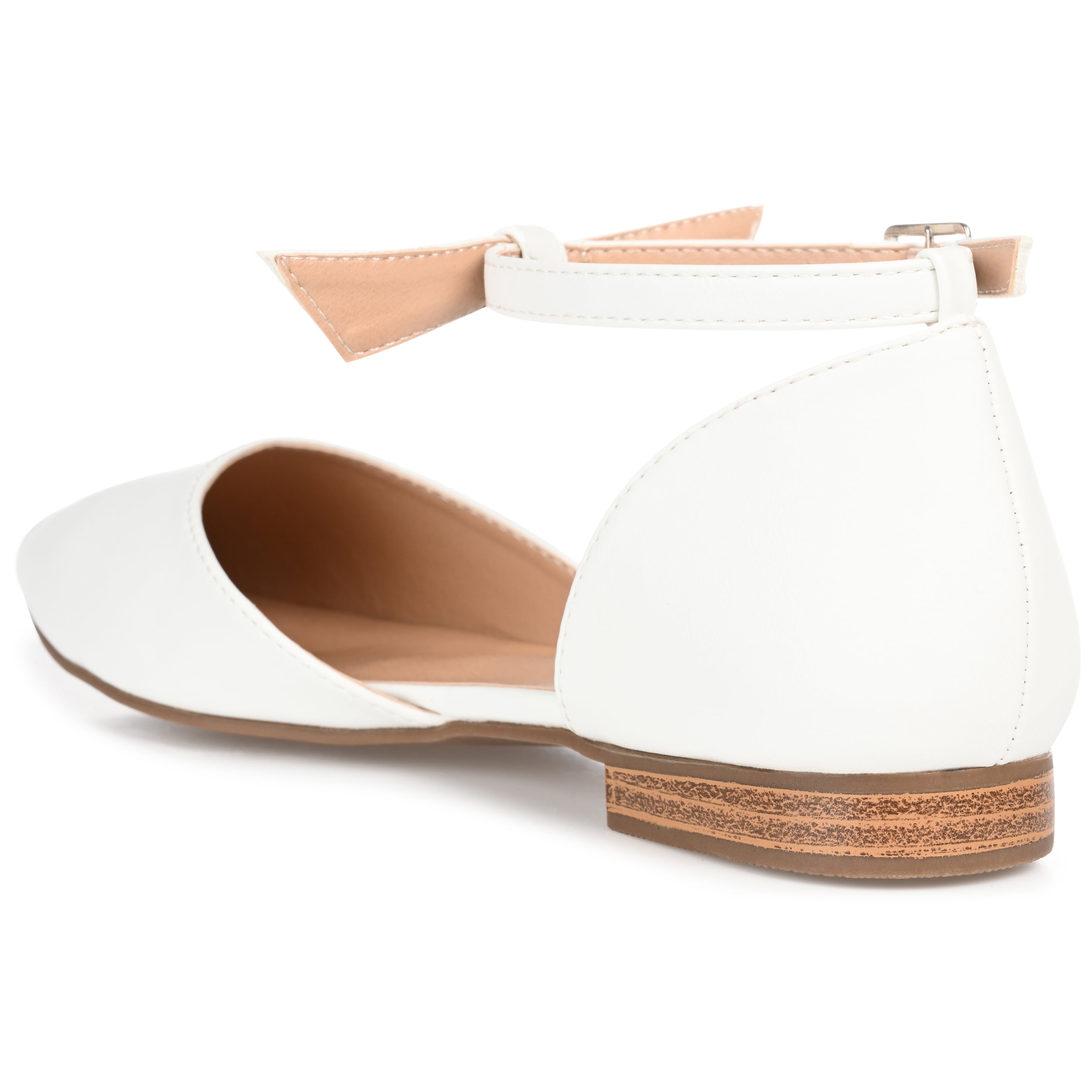 Journee Womens Vielo Ballet Almond Toe Buckle Flats, Widths Available