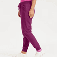 thumbnail image 5 of Womens Soft Stretch Jogger Scrub Pants 2026 Yoga Style Slim Drawstring Medical Nursing Scrubs with Cargo Pockets Wine M, 5 of 7