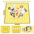 thumbnail image 2 of Extra Large Picnic Blankets Waterproof Foldable (80 "x 80") Beach Blanket Waterproof Sandproof,3-Layer Thicking Mat Outdoor Packable Camping Blanket(Pineapple), 2 of 6