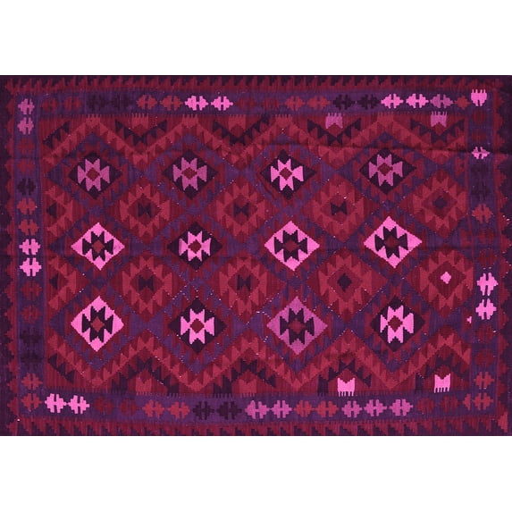 Ahgly Company Indoor Rectangle Southwestern Pink Country Area Rugs, 2' x 5'