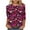 Hot Pink, variant on Womens 3/4 Length Sleeve T-Shirts Valentines Casual Crewneck Shirts Basic Tee Blouses 2026 Loose Fit Pullover Tops
